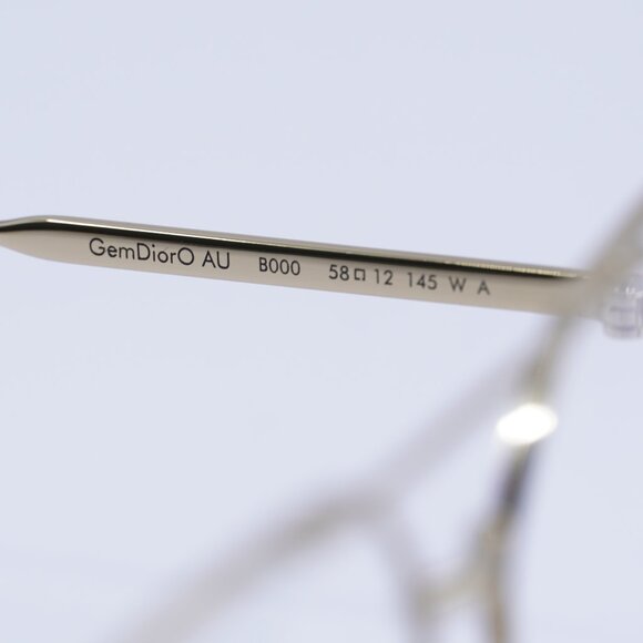 Dior GEMDIORO AU B000 Eyeglasses Gold 58mm Aviator Frame - Picture 7 of 12